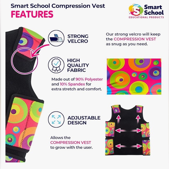 New! Smart School Sensory Compression Vest - Picture 8 of 9